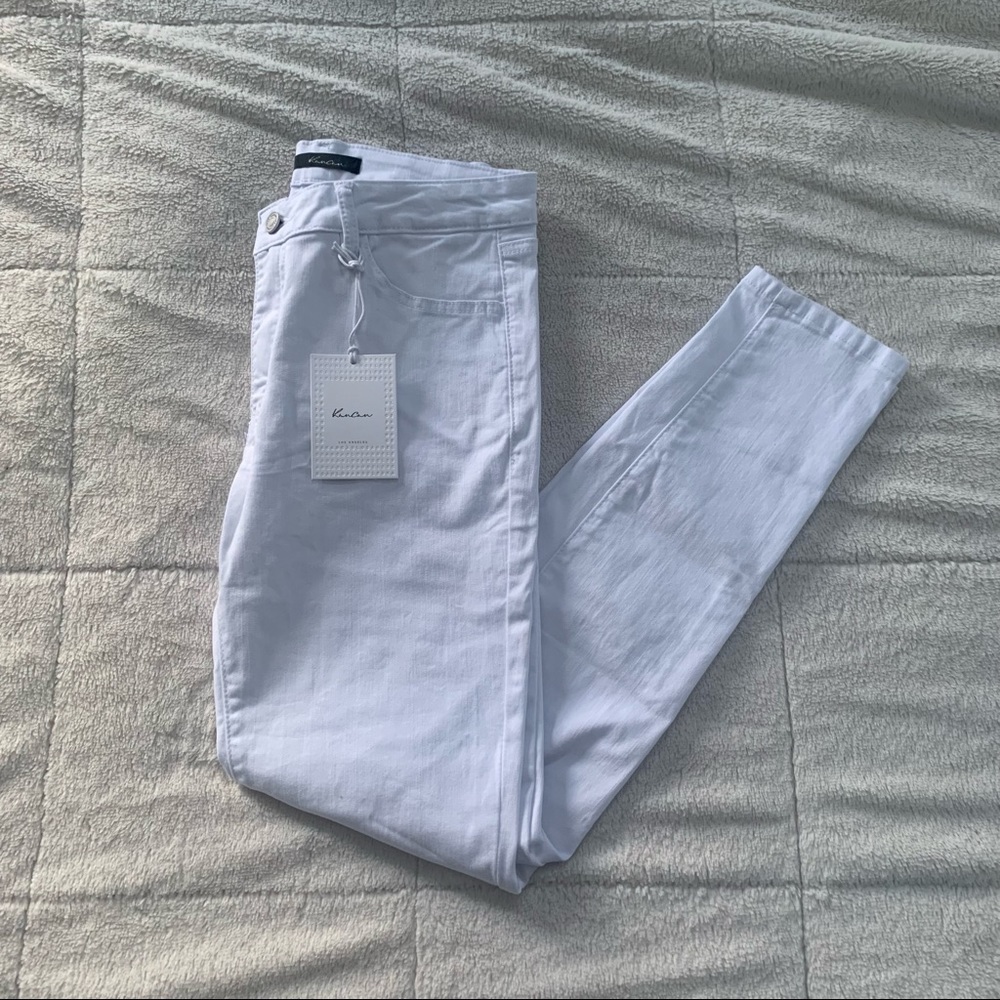 KanCan Women's Skinny Jeans in Light Gray